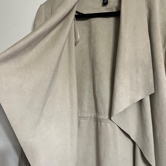 JULES & LEOPOLD XL CREAM SUEDE SOFT THIN LAYERED CARDIGAN - Picture 6 of 8